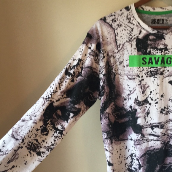 Seven Souls NWT “SAVAGE” Men Long Sleeve Tee Shirt Size Large. - Picture 7 of 16